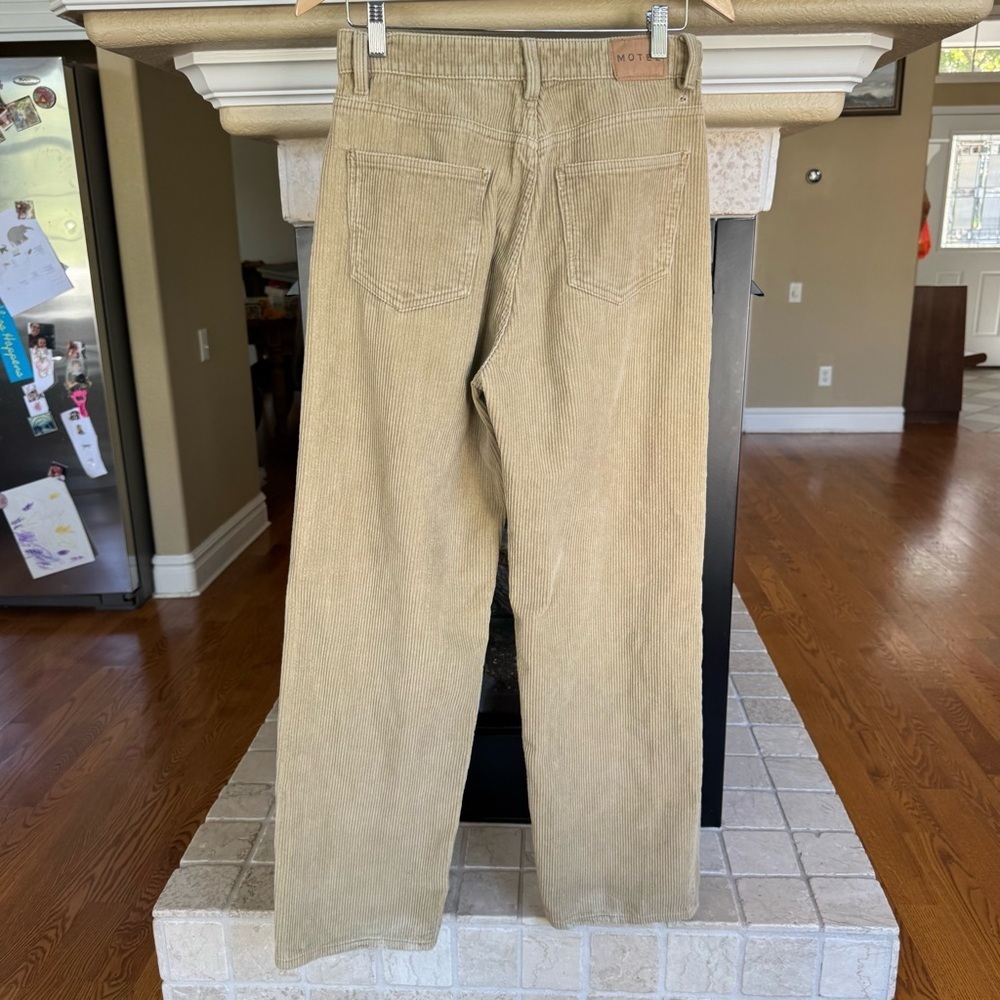 Motel Rocks Wide Leg Corduroy Tan Jeans Size M - Picture 5 of 5